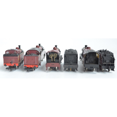 1035 - Four OO gauge LMS crimson liveried electric steam locomotive models to include Hornby R301 Class 3F ... 