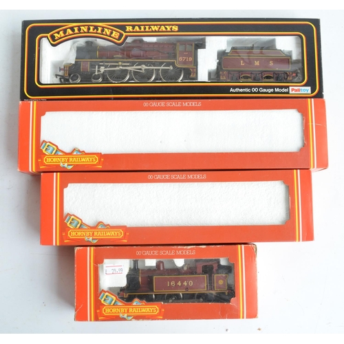 1035 - Four OO gauge LMS crimson liveried electric steam locomotive models to include Hornby R301 Class 3F ... 