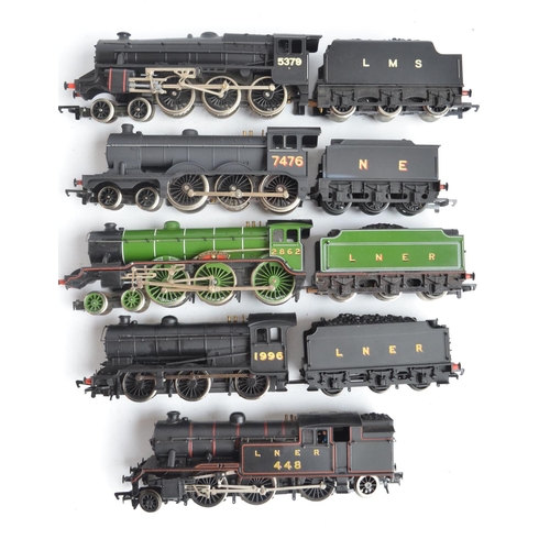 1036 - Five boxed OO gauge electric steam train models to include Hornby limited edition R2083 LMS black Cl... 