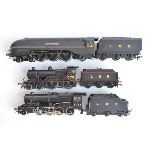 1037 - Three boxed Hornby OO gauge electric steam train models, all LMS black livery to include R2270 'Supe... 