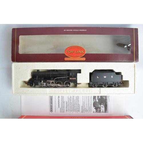 1037 - Three boxed Hornby OO gauge electric steam train models, all LMS black livery to include R2270 'Supe... 