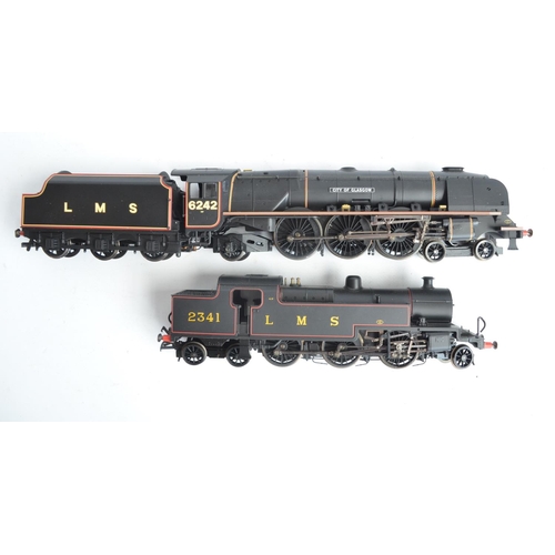 1038 - Two Hornby OO gauge 'Super Detail' electric steam train models, both in LMS black livery to include ... 