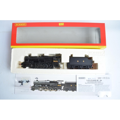 1039 - Three Hornby OO gauge electric steam train models, all in wartime black livery to include R2960 BR 0... 