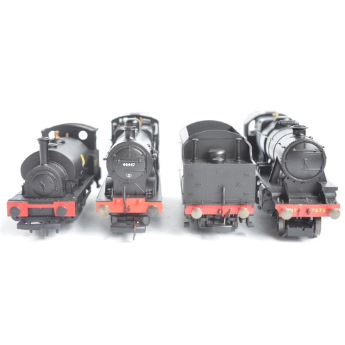 1039 - Three Hornby OO gauge electric steam train models, all in wartime black livery to include R2960 BR 0... 