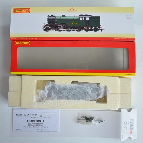 1041 - Two Hornby OO gauge electric steam train models, both in LMS lined green livery to include R2912X Th... 