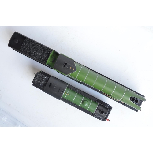 1041 - Two Hornby OO gauge electric steam train models, both in LMS lined green livery to include R2912X Th... 