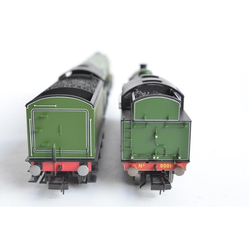 1041 - Two Hornby OO gauge electric steam train models, both in LMS lined green livery to include R2912X Th... 