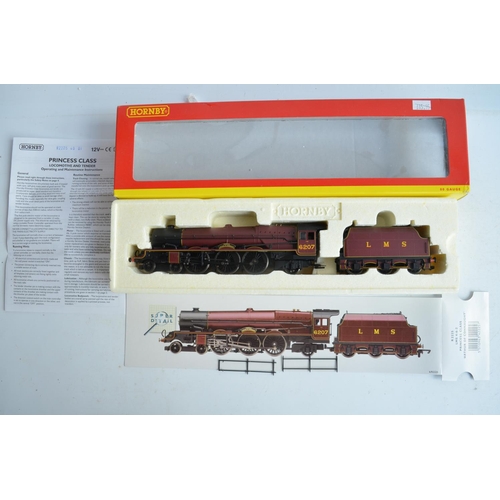 1044 - Two Hornby OO gauge 'Super Detail' electric steam train models, both in LMS crimson livery to includ... 