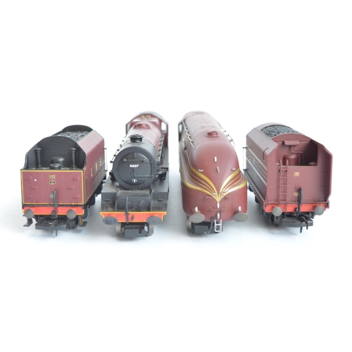 1044 - Two Hornby OO gauge 'Super Detail' electric steam train models, both in LMS crimson livery to includ... 