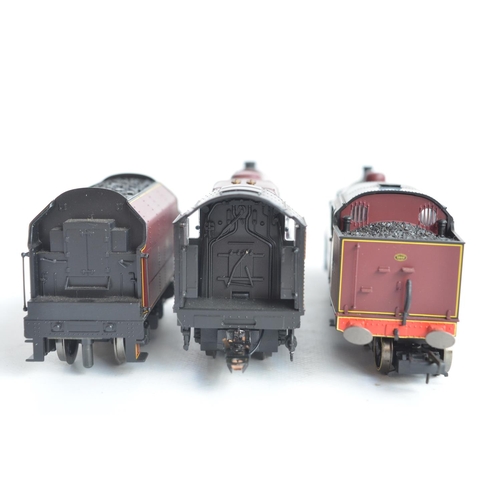 1045 - Two Hornby OO gauge electric steam train models, both in LMS crimson livery to include R2215 limited... 