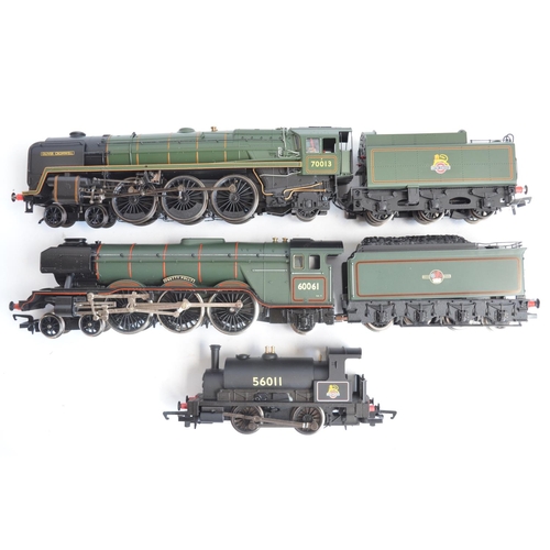 1048 - Three Hornby OO gauge electric steam train models to include R3292 Collectors Club 2014 BR black 0-4... 