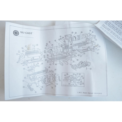 1059 - Built Nu-Cast OO gauge LMS 2-6-0 0-6-2 Beyer-Garratt steam locomotive with instructions, appears ele... 