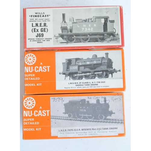 1060 - Three built up white metal OO gauge electric steam locomotive models from Nu-Cast and Wills Finecast... 