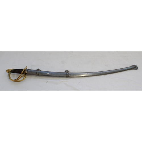 255 - Good copy of an 1860 pattern light Cavalry sabre. Stamped US ADK serial number 12165