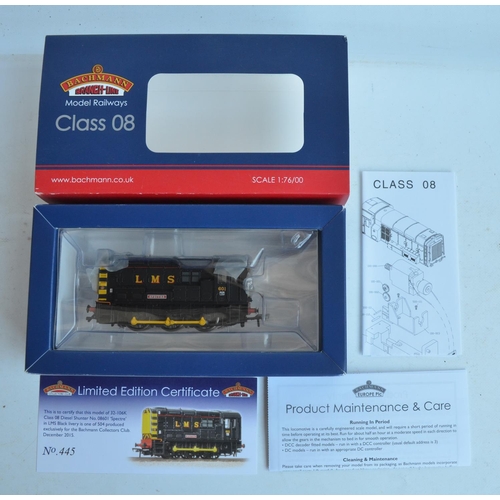 1069 - Bachmann OO gauge 32-106K limited edition (445/504) collectors club exclusive LMS black Class 08 shu... 