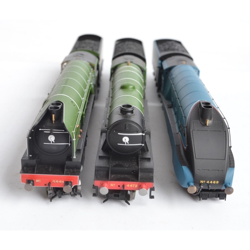 1073 - Three boxed OO gauge electric steam train models from Hornby, all LNER and all with pre-fitted digit... 