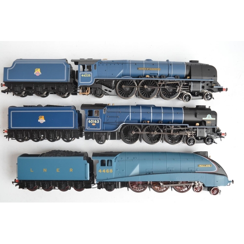 1074 - Three boxed OO gauge electric steam train models to include Hornby R3371 LNER Class A4 'Mallard' (pl... 