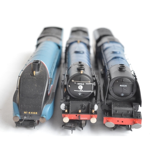 1074 - Three boxed OO gauge electric steam train models to include Hornby R3371 LNER Class A4 'Mallard' (pl... 