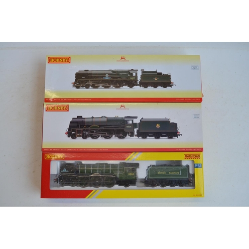 1078 - Three boxed OO gauge electric steam train models from Hornby to include R3468 BR Rebuilt Battle Of B... 