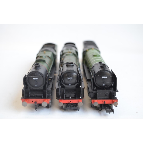 1078 - Three boxed OO gauge electric steam train models from Hornby to include R3468 BR Rebuilt Battle Of B... 