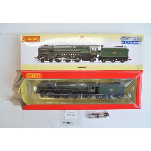 1080 - Three boxed OO gauge electric steam train models, all BR green livery to include Hornby R3244TTS Cla... 