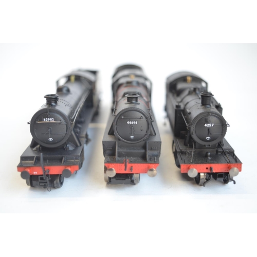 1081 - Three boxed OO gauge electric steam train models, all BR black liveried to include Hornby RR3223 2-8... 