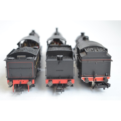 1082 - Three boxed OO gauge electric steam train models, all in LNER black liveries to include Hornby R3521... 