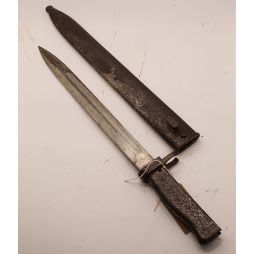 315 - German M1916 Ersatz Carter EB9 bayonet in fair condition with scabbard from an unknown 38cm bayonet.... 