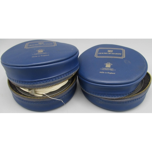 1285 - Hardy Bros. 'Marquis' #8/9 fly reel with spare spool, both in blue zip pouches (4)