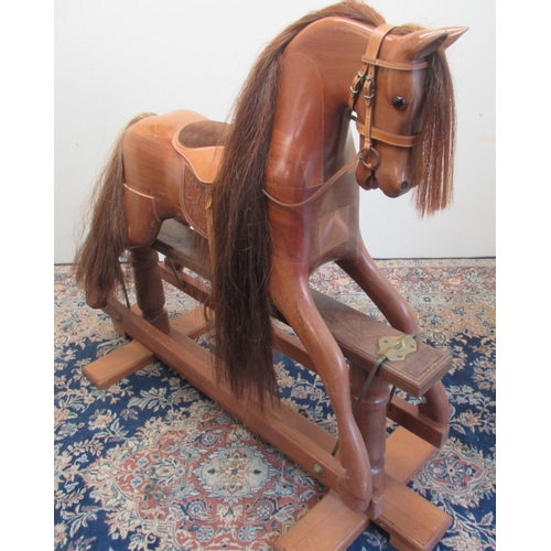 1451 - All The Kings Horses solid wood Rocking Horse, supplied by Bell Book and Candle Osmotherley, with re... 