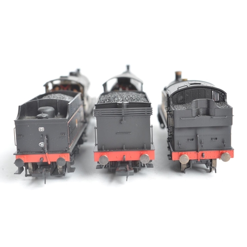 1084 - Three boxed OO gauge electric steam train models, all in BR black (early) livery to include Hornby R... 