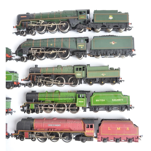 1099 - Ten unboxed previously run OO gauge electric steam train models from Hornby, Bachmann, Mainline and ... 