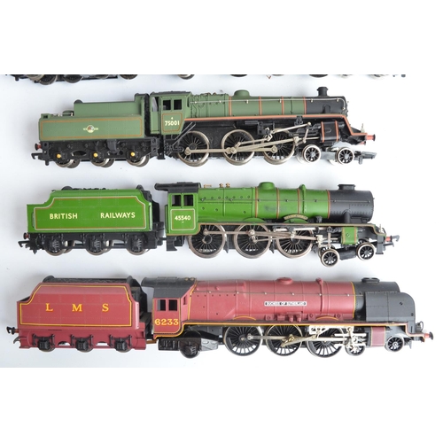 1099 - Ten unboxed previously run OO gauge electric steam train models from Hornby, Bachmann, Mainline and ... 