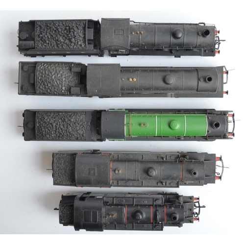 1100 - Ten unboxed previously run OO gauge electric steam train models from Hornby and Bachmann Class 2MT I... 