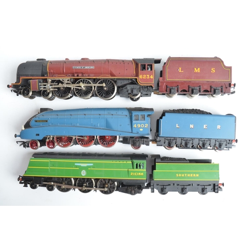 1100 - Ten unboxed previously run OO gauge electric steam train models from Hornby and Bachmann Class 2MT I... 