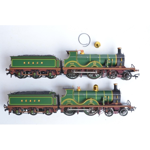 1101 - Five unboxed previously run OO gauge electric steam train models including highly detailed examples ... 