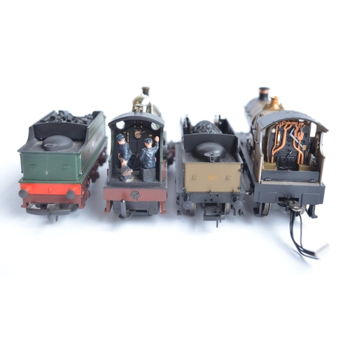 1101 - Five unboxed previously run OO gauge electric steam train models including highly detailed examples ... 