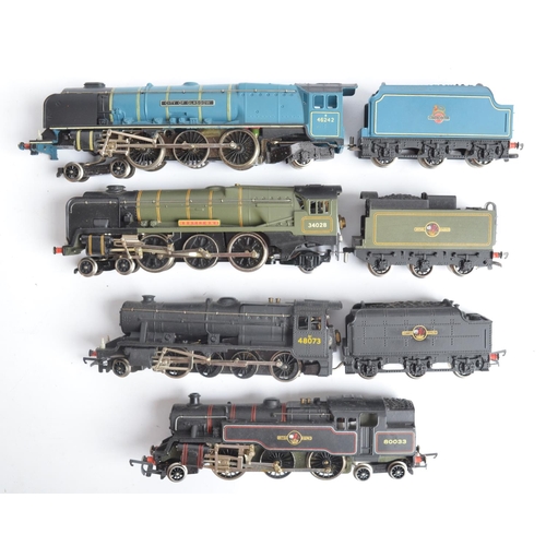 1102 - Four unboxed OO gauge electric steam train models from Wrenn, please refer to photos for condition e... 