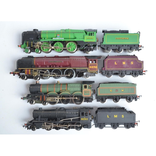 1103 - Four unboxed OO gauge electric steam train models from Wrenn, please refer to photos for condition e... 