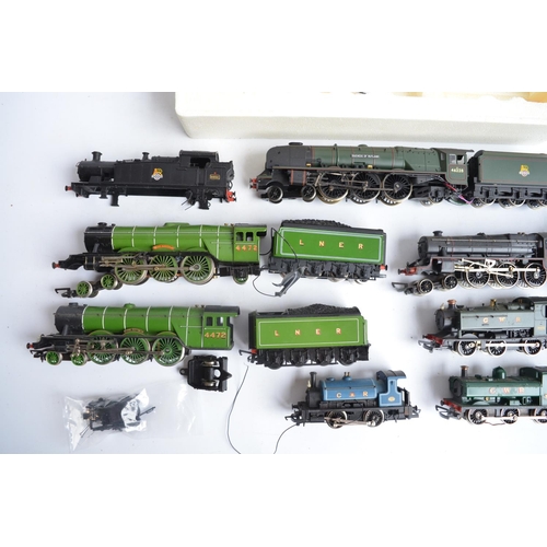 1108 - Collection of used/damaged/adapted OO gauge electric steam train models, all A/F to include a boxed ... 