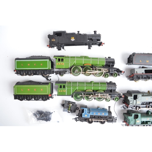 1108 - Collection of used/damaged/adapted OO gauge electric steam train models, all A/F to include a boxed ... 