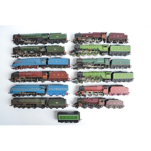 1109 - Twelve unboxed OO gauge electric steam locomotive models from Hornby, Bachmann, Triang, Mainline plu... 