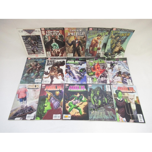 1433 - Marvel comics - large mixed collection of comics to inc. Iron Man, Captain America, She-Hulk, Heroes... 