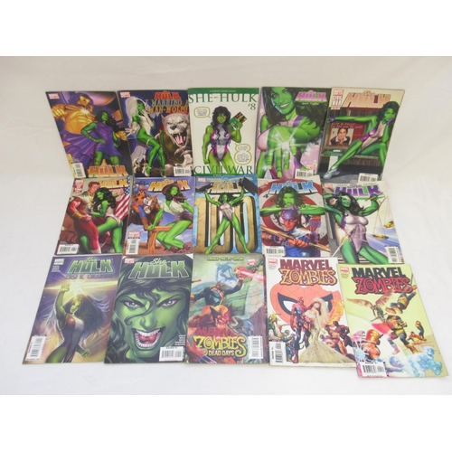 1433 - Marvel comics - large mixed collection of comics to inc. Iron Man, Captain America, She-Hulk, Heroes... 