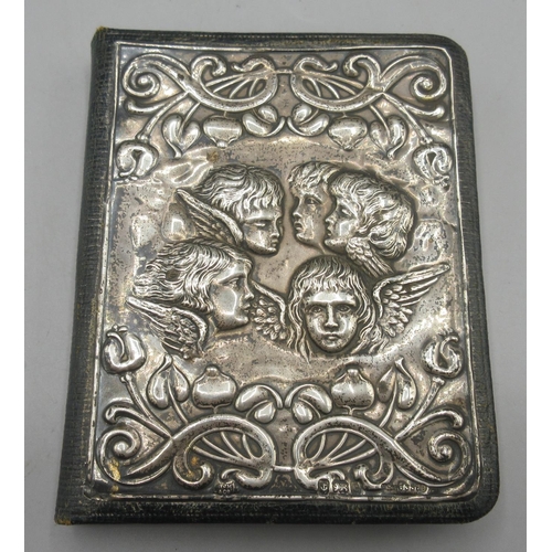 1082 - Edwardian Gem Birthday Book, London: Thomas De La Rue & Company Ltd, with silver cover decorated wit... 