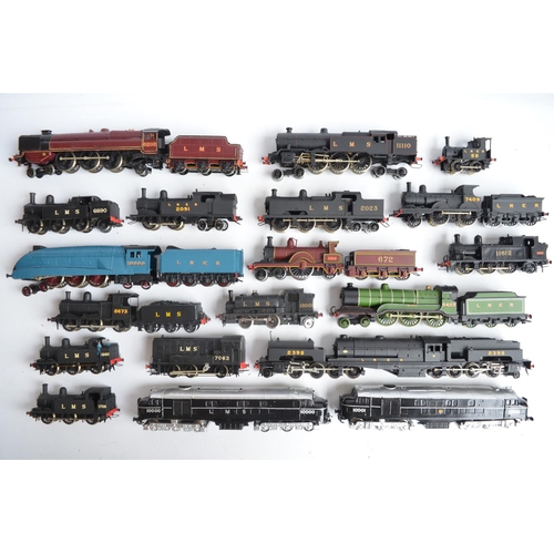 1111 - Collection of metal kit built OO gauge locomotive models and adapted pre-built models including an L... 