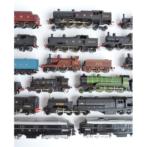 1111 - Collection of metal kit built OO gauge locomotive models and adapted pre-built models including an L... 