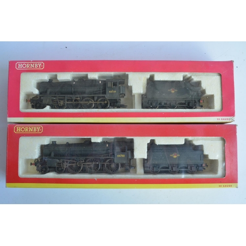 1116 - Two Hornby OO gauge weathered BR black livery Super Detail series electric steam locomotive models t... 