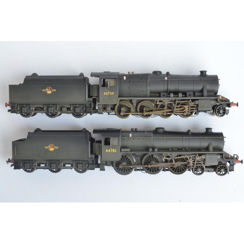 1116 - Two Hornby OO gauge weathered BR black livery Super Detail series electric steam locomotive models t... 