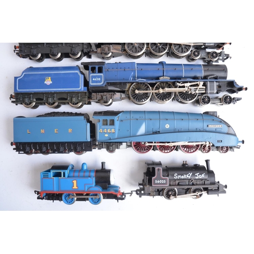 1118 - Seven unboxed previously run OO gauge electric steam locomotive models from Hornby to include Flying... 